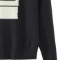 OASAP Man Long Sleeves Coffee Cup Print Slim Fit Sweater, black, one size, OP59059