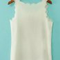 OASAP All-matching Girl Graphic Chiffon Tank, white, one size, OP39412