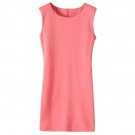 OASAP Easy Solid Sleeveless Slim Fit Woman Tunic Tee, baby pink, S, OP60763
