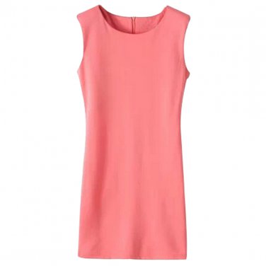 OASAP Easy Solid Sleeveless Slim Fit Woman Tunic Tee, baby pink, S, OP60763