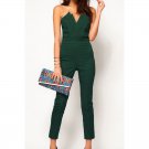 OASAP Jumpsuit, Street-chic Green Strapless Jumpsuit, green, XL, OP39173