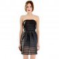 OASAP Women Fetching Black Striped Off-Shoulder Mini Dress, black, L, OP61743