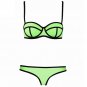 OASAP 8 Colors Summer Contrast 2PC Bikini Swimwear, lime, M, OP64442