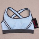 Ossap,Women Yoga Athletic Sports Bras Crop Bra Tops Seamless Padded Racerback,light blue,l,61804