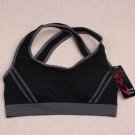 Ossap,Women Yoga Athletic Sports Bras Crop Bra Tops Seamless Padded Racerback,black,s,61804