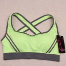 Ossap,Women Yoga Athletic Sports Bras Crop Bra Tops Seamless Padded Racerback,green,m,61804