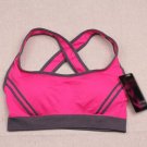 Ossap,Women Yoga Athletic Sports Bras Crop Bra Tops Seamless Padded Racerback,hotpink,s,61804