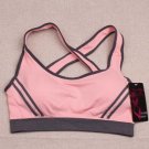 Ossap,Women Yoga Athletic Sports Bras Crop Bra Tops Seamless Padded Racerback,pink,l,61804