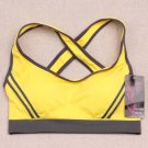 Ossap,Women Yoga Athletic Sports Bras Crop Bra Tops Seamless Padded Racerback,yellow,l,61804