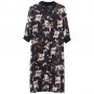 Gorgeous Butterflies Floral Print Lightweight Sun-protective Shirt, black, S, 66655