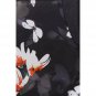 Gorgeous Butterflies Floral Print Lightweight Sun-protective Shirt, black, L, 66655