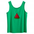 Yummy Watermelon Embroidery Tank,green,one size