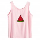 Yummy Watermelon Embroidery Tank,blush,one size