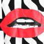 Sweet Kiss Lips Print Crop Top Shoulderless Tee Cool, black, one size, 66787