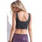 Street Chic Button Down Hot Summer Denim Crop Tank Bustier, black, one size, 66842