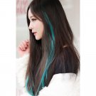 Fashion Candy Color Hair Extension,OP37374,light blue,one size