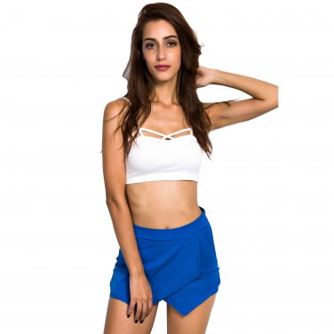 Sexy Solid Crop Tank For Woman,OP67517,white,one size