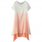 OASAP Brief Gradient Short Sleeve Double-layered Dress,OP70957,orange,M