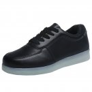 OASAP Deluxe Rechargeable LED Light-Up Lace Up Flat Sneakers,OP93785,Black,EURO42/US8.5/UK7