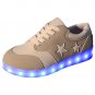 Women's Fashion Pentagram Print Rechargeable LED Light-Up Sneakers,OP97887,Grey,EURO36/US5.5/UK3.5
