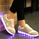 Women's Fashion Pentagram Print Rechargeable LED Light-Up Sneakers,OP97887,Grey,EURO39/US7/UK5