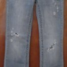 Aeropostale Distressed Chelsea Boot Cut Blue Jeans Pants Misses Size 0 - 27 x 28