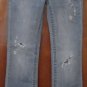 Aeropostale Distressed Chelsea Boot Cut Blue Jeans Pants Misses Size 0 - 27 x 28