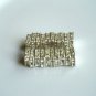 10MM Silver Tone and Clear Rhinestone Squaredelle Spacer Beads