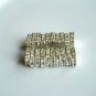 10MM Silver Tone and Clear Rhinestone Squaredelle Spacer Beads