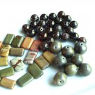 Mixed Lot of Gemstone Beads Jasper and Natural Garnet