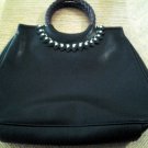 Liz Claiborne Women's Black Pebbled Faux Leather Tote/Handbag
