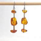 Natural amber earrings