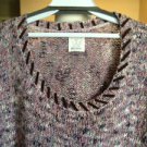 NWT Ella Moss Anthropologie Saks Pop Multi Whipstich Slouchy Sweater S/M  $178