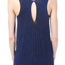 WOW! Ella Moss Anthropologie Saks Tess Pleated Keyhole Shimmer Tunic M $158 NWT