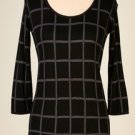 NWT Bailey 44 Anthropologie Saks Motherboard Sweater Top S $174 Gry/Blk