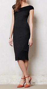 NWT Anthropologie Bailey 44 Pindot Column Tiered Knit Dress S $178