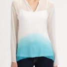 NWT Bailey 44 Anthropoloige Saks Tetra Silk Ombre Top XS $163 SPECIAL PRICE