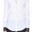 NWT Bailey 44 Anthropologie Saks Ego Surfing Faux Leather Accent Shirt S $196