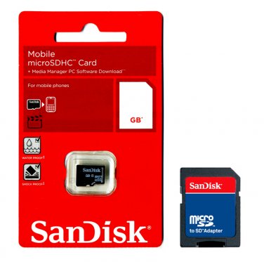 sandisck micro SDHC CLASS 4 4GB galexy s2, s3, Note2 SDSDQ-004G with adapter