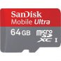 SanDisk 64GB Mobile Ultra Micro SDXC  Micro SD Card with SD Adapter Class 10