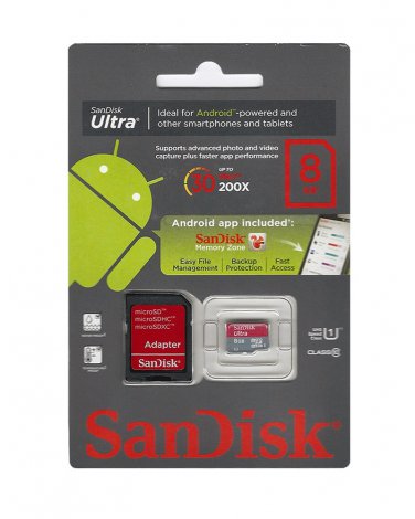 Sandisk micro SDHC ultra 8GB class 10 galaxy s2 S3 S4 note 2 3SDSDQUA-008G-U46A