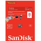 Sandisk micro SD SDHC CLASS4 8GB camera galaxy s2 s3 s4 note 2 phones adapter