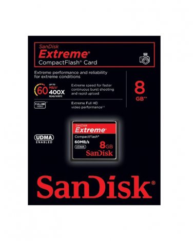 Sandisk CF Extreme iii 8GB canon 7d 5d mark ii nikon d90 d70 d200 d700 camcorder