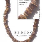Coco Tiger Nuggets Square Cut 6x6mm - 18 inches length necklace. You may also request for a longer s