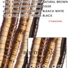 4-5mm Coco Heishe Black Coco Beads