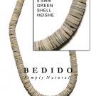 4-5mm Green Shell Heishe With Options As Beads Strands Or Necklaces Shell Beads