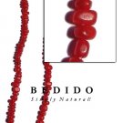 Horn Nuggets In Red In Beads Strands Bone and Horn Beads