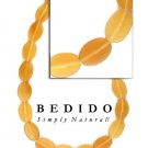 Flat Oval Golden Horn 3x12x15mm In Beads Strands Or Necklaces Bone and Horn Beads