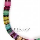 4mm Hammer Shell Rainbow Color Continous Design Bracelets