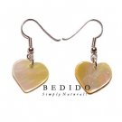Dangling MOP 30mm Heart Earrings Shell Earrings